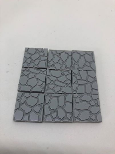 2x2 Cobble Stone engraved tiles pack "36 tiles in total"